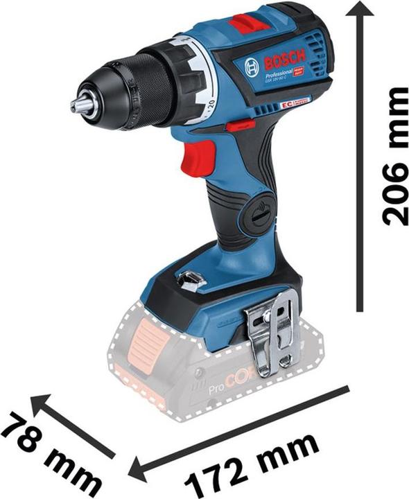 Actual product image Bosch Professional GSR 18V-60 C (Rechargeable battery operated)