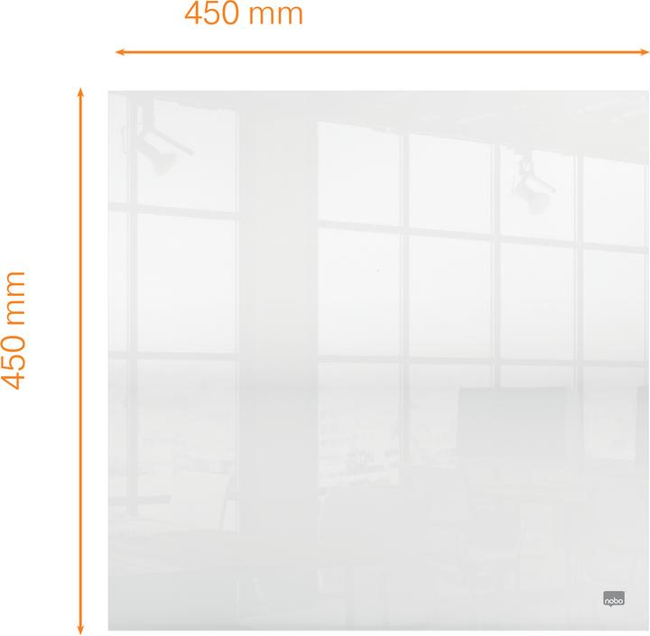 Productafbeelding Nobo Acryl notitiebord 45 cm x 45 cm, Transparant (45 x 45 cm)