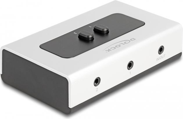 Produktbild Delock 2 zu 1 Umschalter Klinke 3,5 mm 4 Pin manuell bidirek (bidirektional)