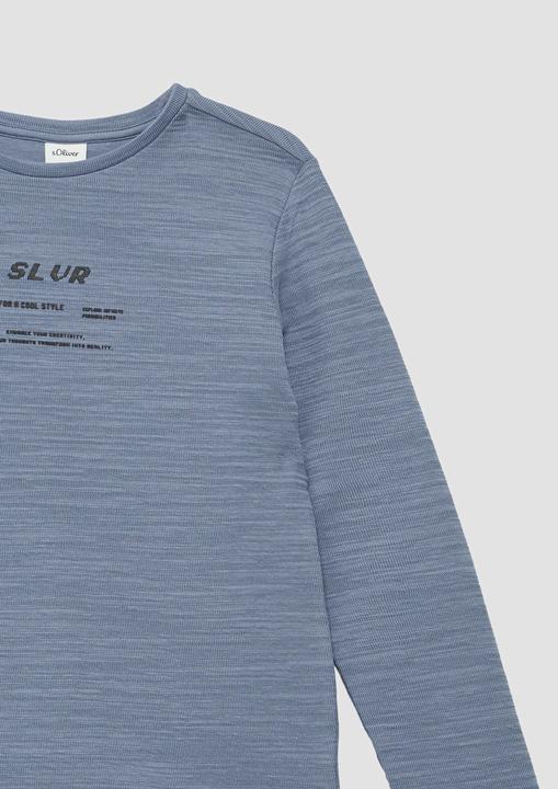 Produktbild S.Oliver T-Shirt Strukturiertes Langarmshirt mit Frontprint (170, 176)