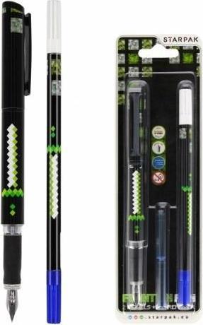 Produktbild Starpak Füllfederhalter mit 2 Patronen + Pixel Game-Radiergummi (Mehrfarbig, 1 x)