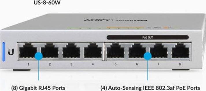 Productafbeelding Ubiquiti Us-8-60w (8 Havens)