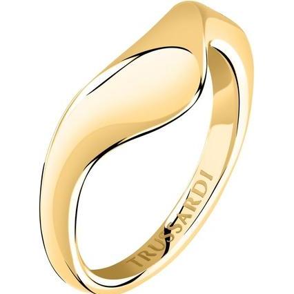Trussardi, Ring, Modern gold-plated T-Design TJAXA07 steel ring - Circuit: 56 mm, (56)