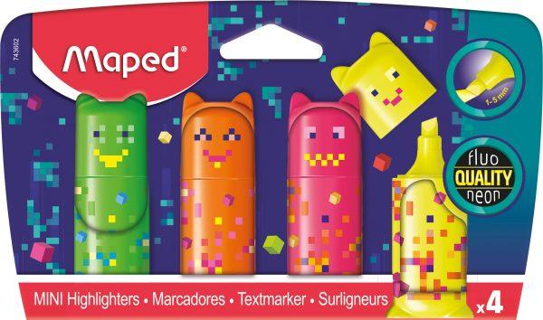 Actual product image Maped PIXEL PARTY mini highlighter, assorted colours, 4 pcs. (4x)