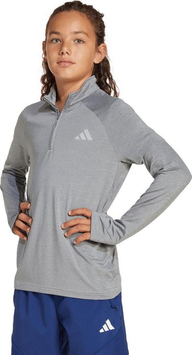 Actual product image adidas Kid's Goto PZ 1/4 Zip Longsleeve Tee (128)