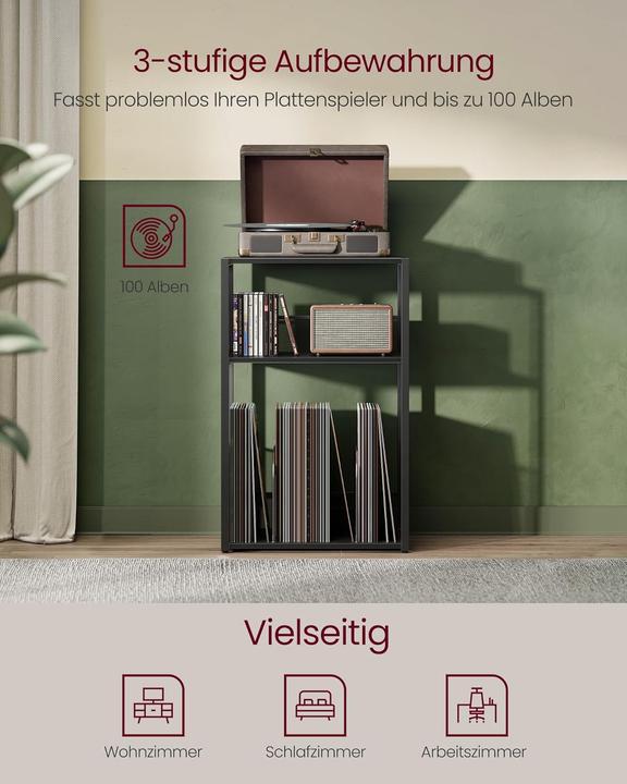 Actual product image Vasagle Regal für Plattenspieler und Schallplatten (Plates)