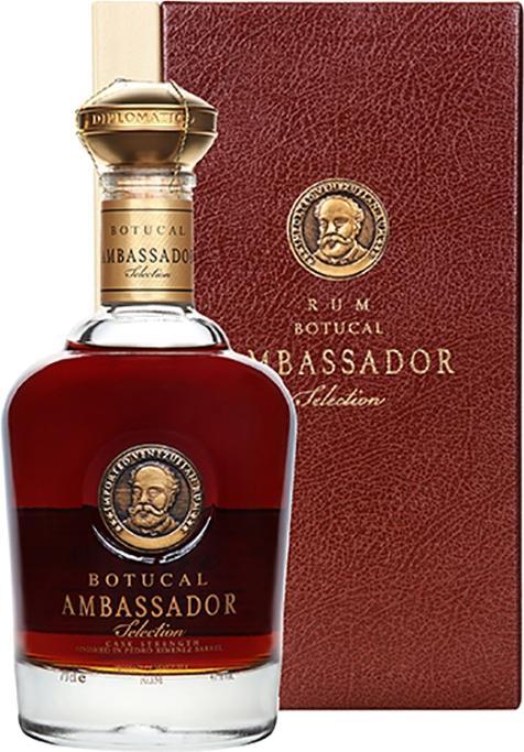 Botucal Diplomático) Selezione AMBASSADOR Cask Strength 47% Vol. 0,7l in scatola di legno con aspetto in