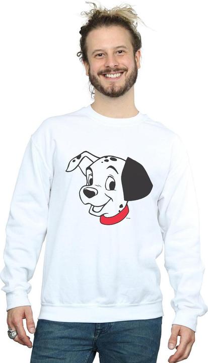 Actual product image Disney Mens 101 Dalmatians Dalmatian Head Sweatshirt (4XL)