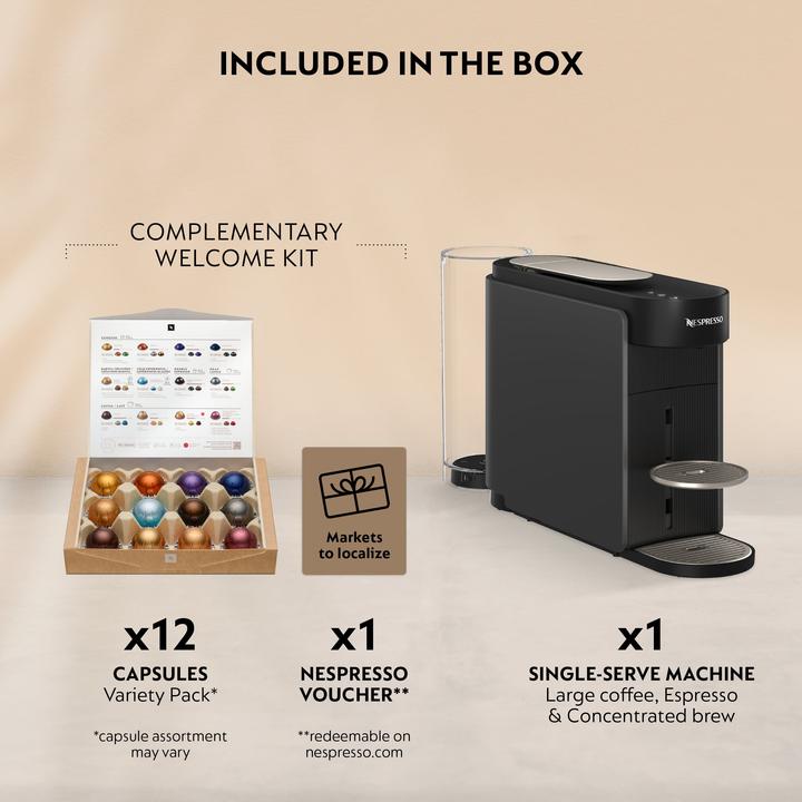 Actual product image De'Longhi Vertuo UP ENV200 Coffee machine with milk frother, grey-black (NESPRESSO Vertuo)