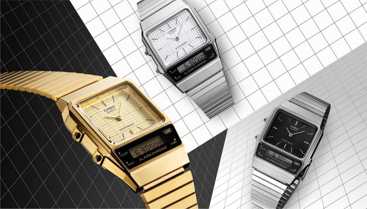 Actual product image Casio Retro Vintage - AQ-800E-7A (Digital watch, Analogue wristwatch, 32 mm)