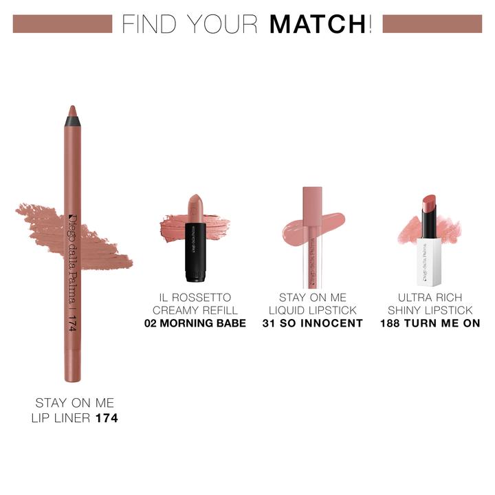 Immagine prodotto Diego dalla Palma Stay On Me Lip Liner Long Lasting Lip Pencil 174 Nude Beige (174 Colore nudo)