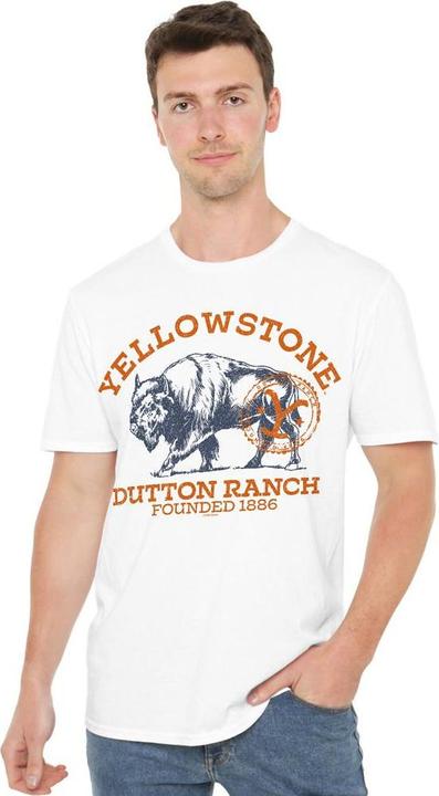 Actual product image Yellowstone Mens Dutton Ranch Buffalo T-Shirt (M)