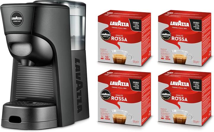 Produktbild Lavazza Tiny Eco Kaffeevollautomat mit 64 Rote Qualität Kapseln