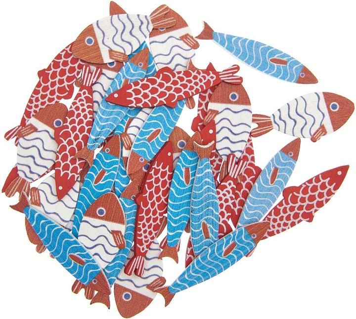 Image du produit Rico Design Décoration à saupoudrer Poissons 36 pièces, bleu/rouge/blanc (36 pcs)