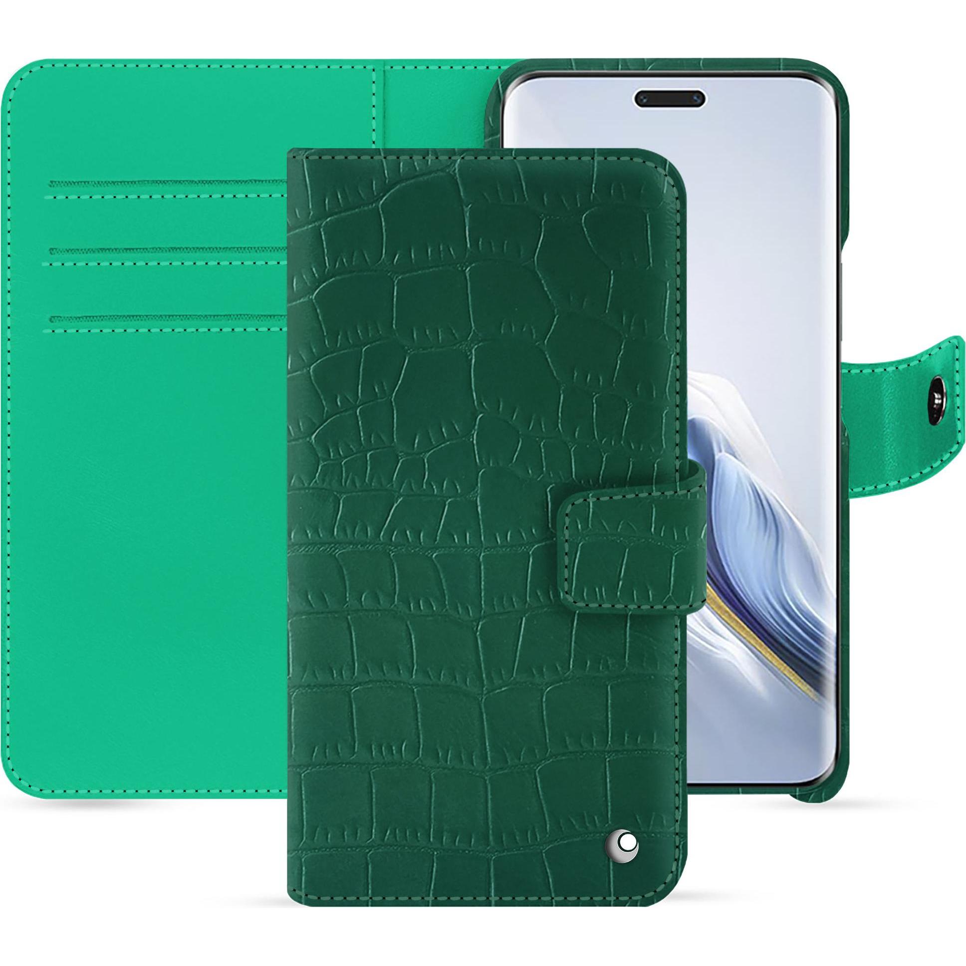 Noreve Lederschutzhülle Honor Magic6 Pro (Honor Magic6 Pro), Smartphone Hülle, Grün