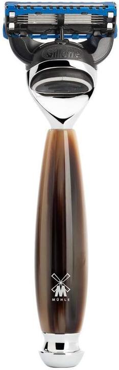 Immagine prodotto Mühle Set da barba, 4 pezzi con ciotola, pennello da barba con puro pelo di tasso, rasoio a 5 lame