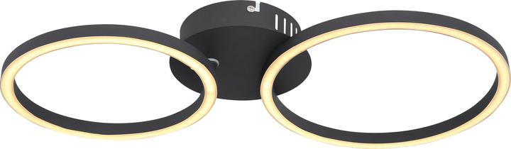 Actual product image Globo Ceiling lamp Kendy black matt 1xLED (900 lm)