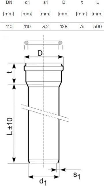 Productafbeelding Csdk SL Mofpijp KGEM 110x3,2/500 SN4