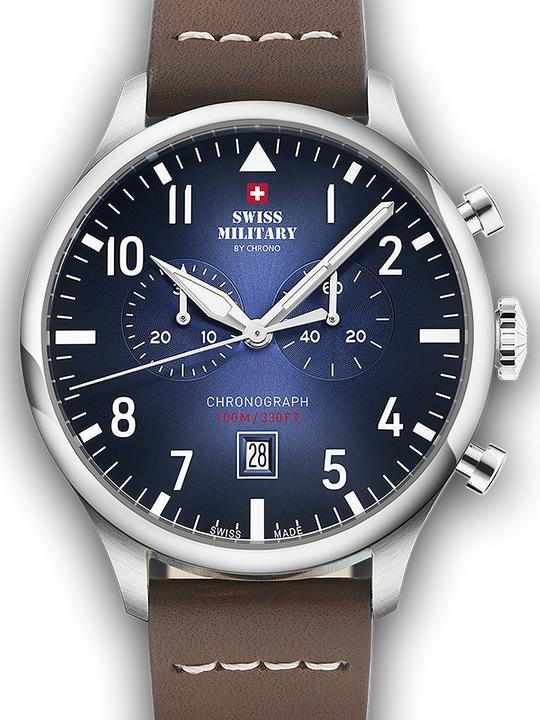 Actual product image Swiss Military SM34098.07 (Chronograph, Sports watch, Swiss made, 43 mm)