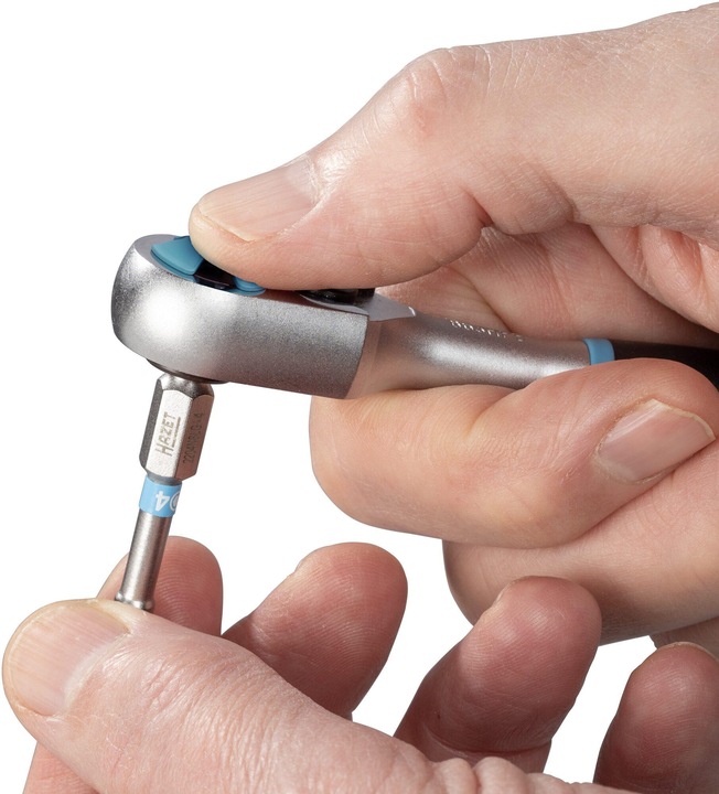 Actual product image HAZET HiPer fine-tooth reversible ratchet for screwdriver bits ∙ fine-tooth 863HPB ∙ Hexagon, hollo…