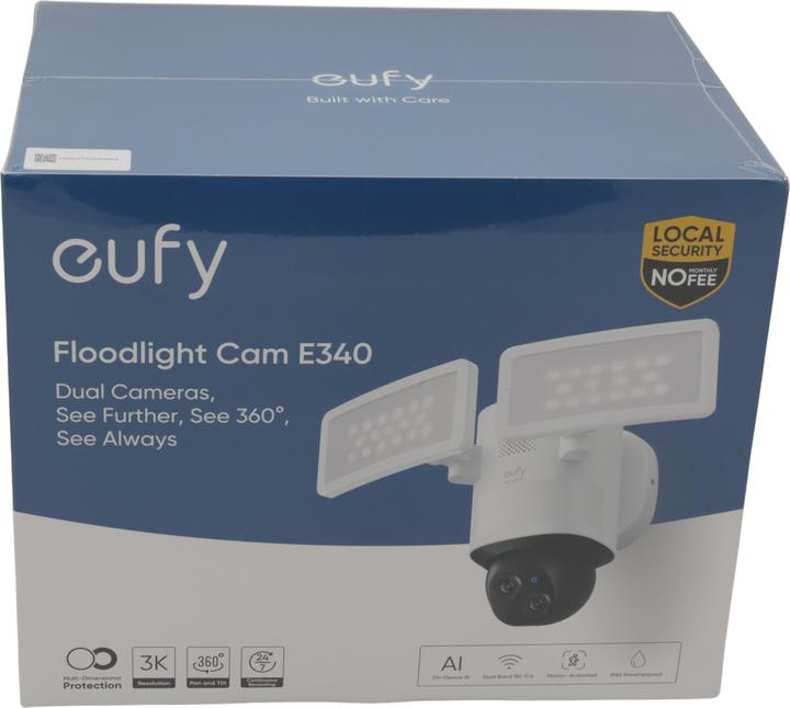 Actual product image eufy Floodlight Cam E340 (3072 x 1620 pixels)