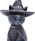 Image du produit Nemesis Now Purrah Figurine Chat Occulte Chapeau de sorcière Noir 13,5 cm