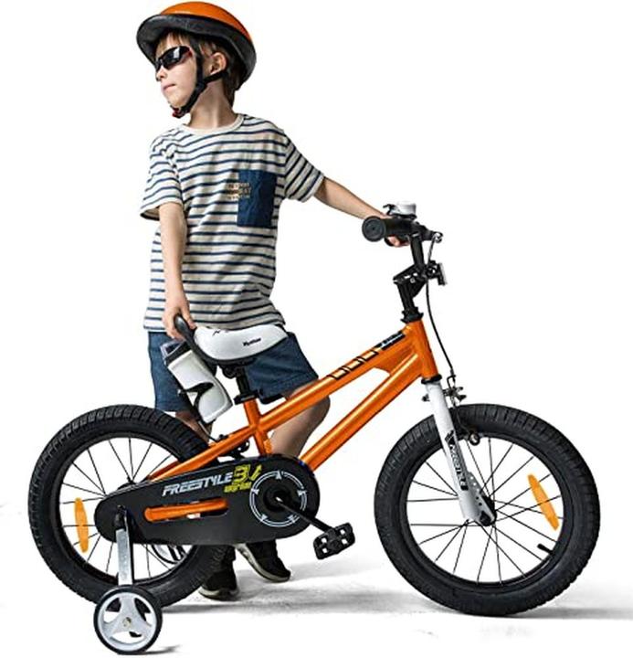 Produktbild Royal Baby Freestyle Kinderfahrrad mit Hand- und Rücktrittbremse, verstellbar, sicher und lernfreundlich (14")