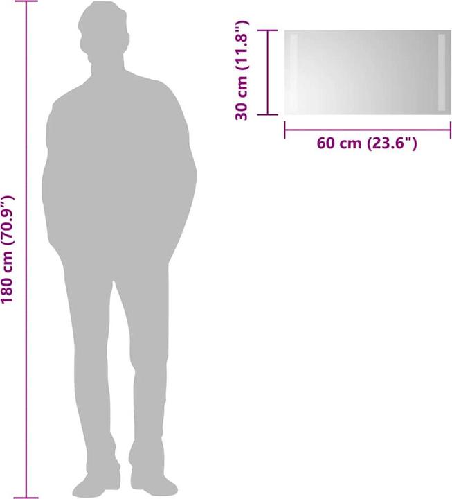 Immagine prodotto vidaXL Spiegel (60 x 30 cm)