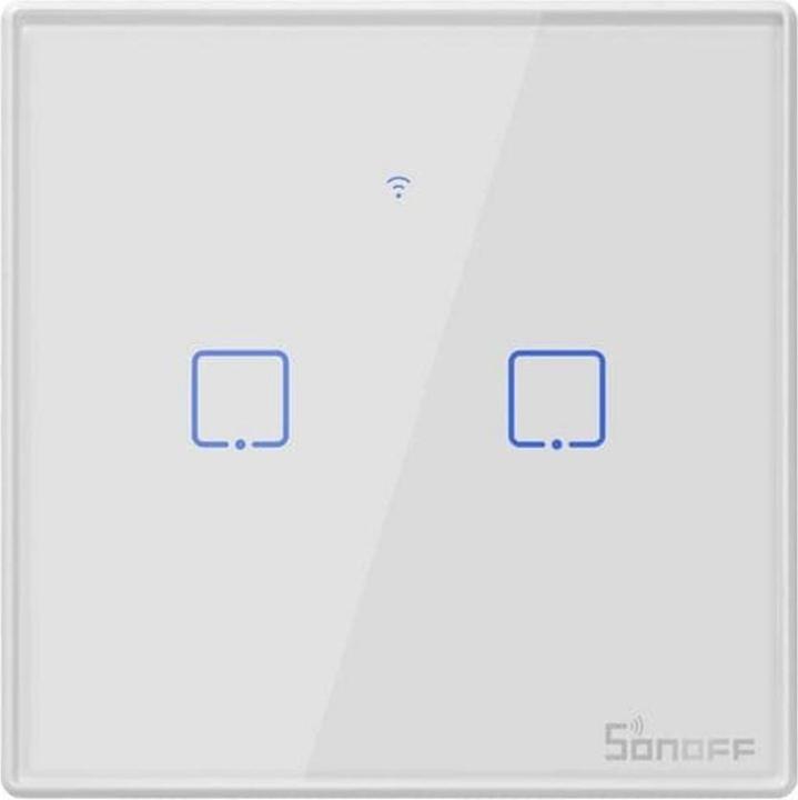 Sonoff Commutateur d'éclairage T2EU2C-TX WiFi-RF, double