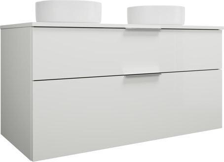 Produktbild burgbad Eqio Keramik-Aufsatzwaschtische links und rechts, rund, inklusive Waschtischunterschrank, Br