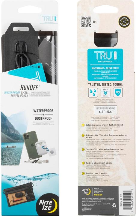 Immagine prodotto Nite Ize RunOff™ Marsupio impermeabile da viaggio piccolo - Carbone (0.33 l)