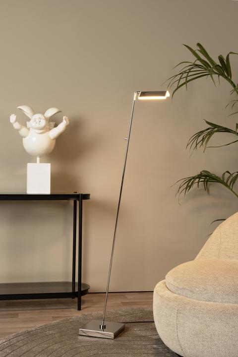 Actual product image Lucide AARON - Floor lamp - LED dim. - 1x10W 4000K - chrome 19730/10/11 (1000 lm)