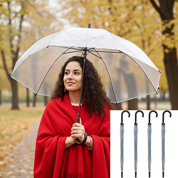 Produktbild Kinzo 4er-Set Regenschirm, transparent, Ø 100 cm