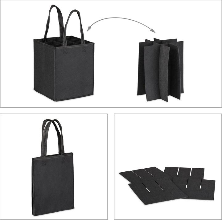 Produktbild Relaxdays Flaschentasche