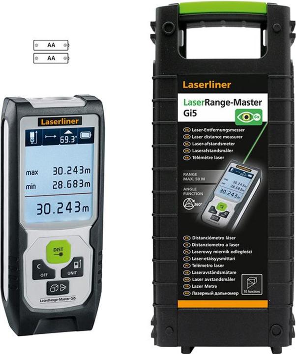 Produktbild Laserliner Laser-Entfernungsmesser LaserRange-Master Gi5 - 080.845A (50 m)