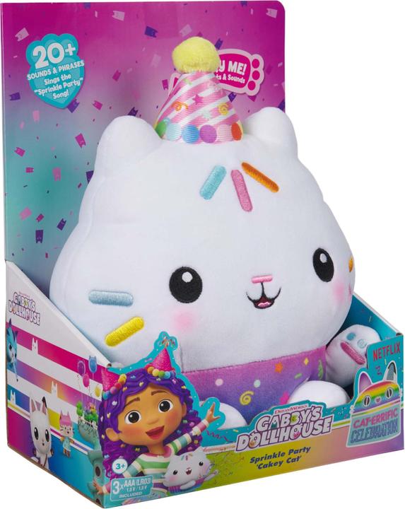 Actual product image Gabby's Dollhouse Sprinkle Party Cakey Cat (25.40 cm)