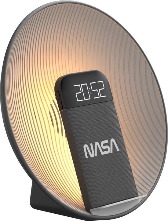 Image du produit Nasa Wecker, BT-Lautsprecher + Qi-Charger mit LED-Licht