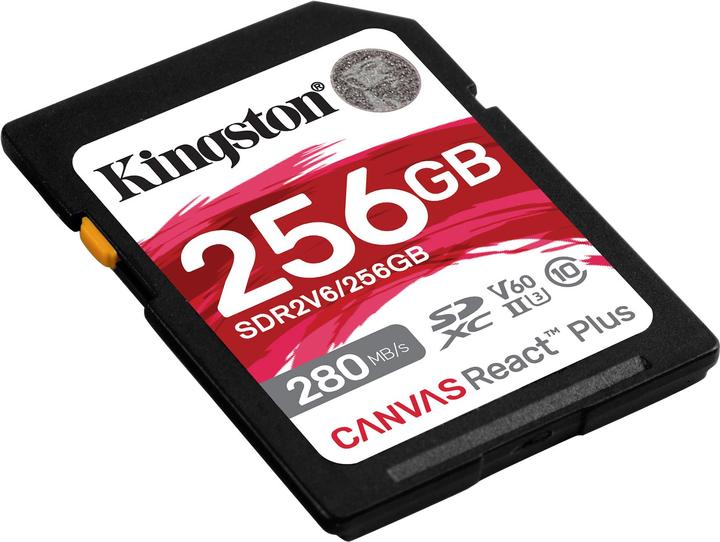Productafbeelding Kingston Canvas React Plus (256 GB, SDXC, U3, UHS-II)
