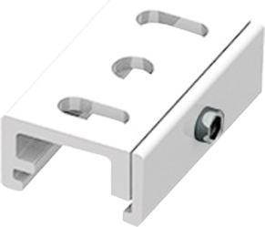 Produktbild LTS ST-A S/S-9000-131 Anbau-Stromschiene Befestigungsklammer weiss 660305