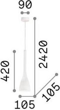 Immagine prodotto Ideal lux FLUT lampada a sospensione E14 ⌀105mm dimmerabile nero 035710 (E14)