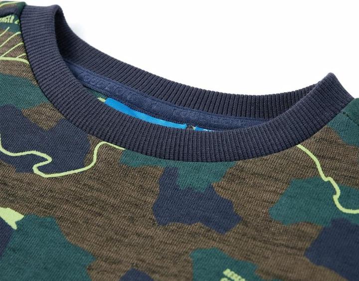 Actual product image VidaXL Children's sweatshirt dark khaki melange 92,Material: 80 (92)