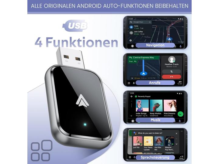 Actual product image PowerGuard Wireless Android Auto Dongle