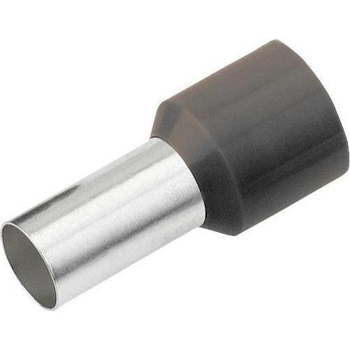 Cimco, Kabelverbindung, 18 0948 Aderendhülse 1 x 1.50 mm² x 10 mm Teilisoliert Schwarz 100 St.