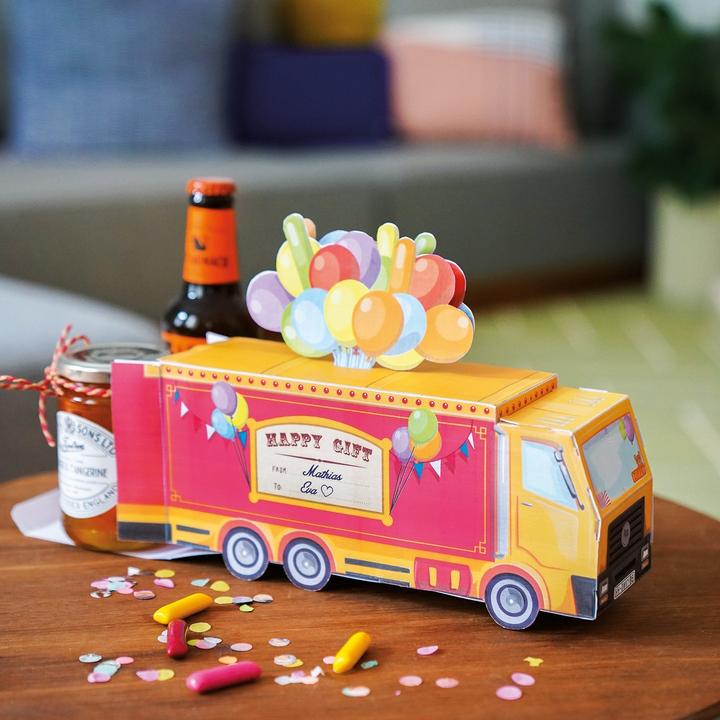 Immagine prodotto Donkey Products Scatola regalo pieghevole Circus Truck (Scatola da regalo, 1 x)