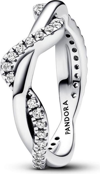 Produktbild Pandora Funkelnde Verschlungene Welle Ring (48, 925 Silber)