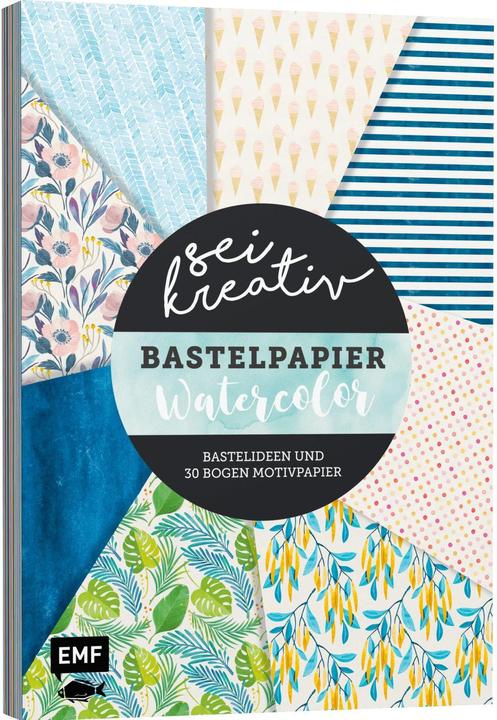 Image du produit Sei kreativ. Bastelpapier Watercolor (Allemand, Michael Fischer, 2020)