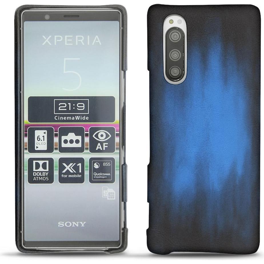 Noreve Lederschutzhülle (Sony Xperia 5), Smartphone Hülle, Blau