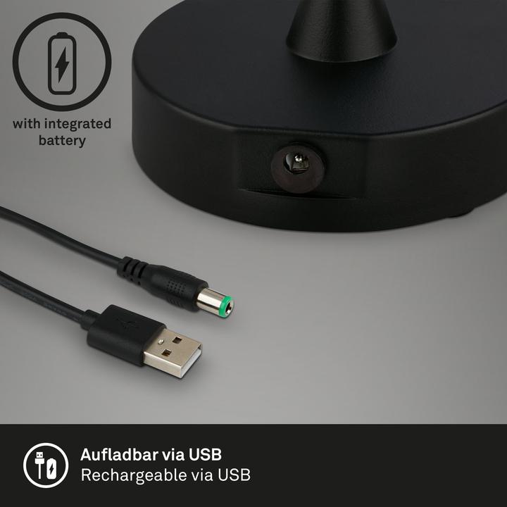 Produktbild Briloner LED Tischleuchte, schwarz, 1xLED-Module/3W (350 lm)