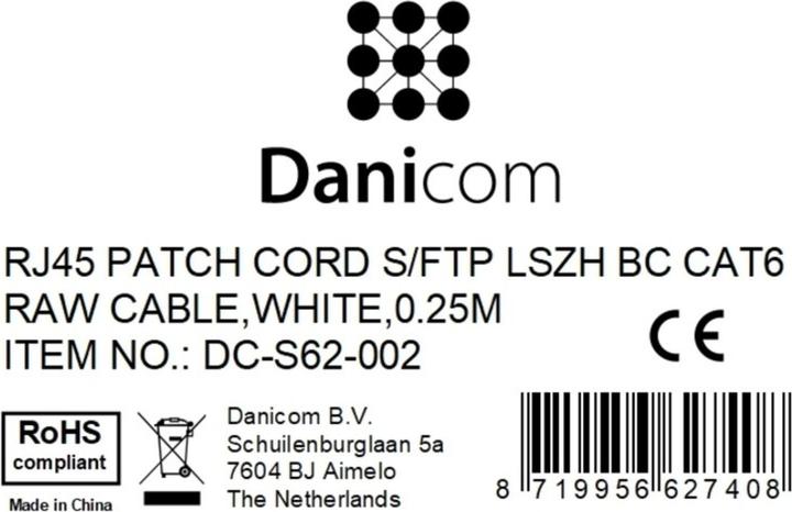 Produktbild Dsit CAT 6 Netzwerkkabel LSOH (CAT6, 0.25 m)