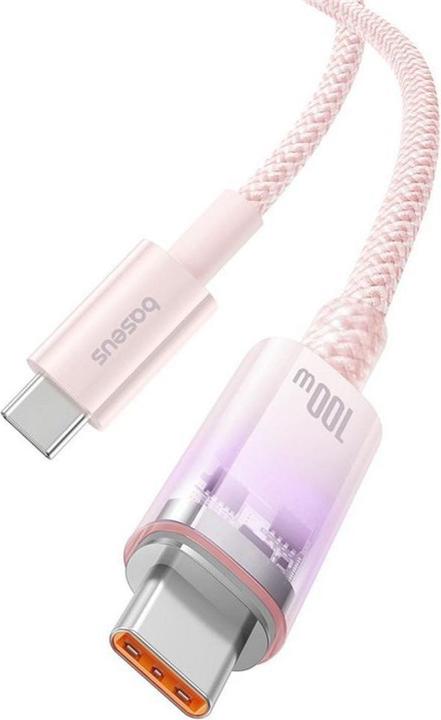 Image du produit Baseus Cable cabel Type C to Type C PD 6A 100W Explorer P10319703411-00 / CB000043 1 m pink (1 m, 100 W)